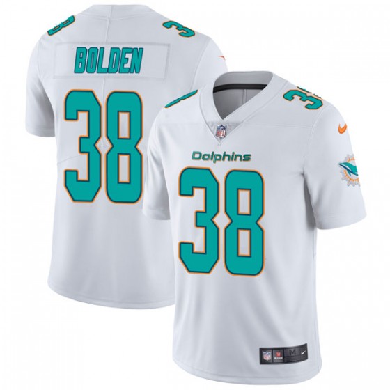 Nike Miami Dolphins #38 Brandon Bolden White Men Stitched NFL Vapor Untouchable Limited Jersey